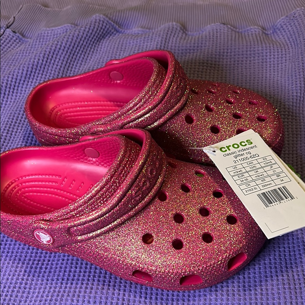 Crocs Women Glitter Clogs - Pink